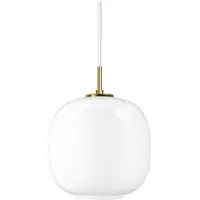 Louis Poulsen VL 45 Radiohus Ø 175 Hanglamp Brass | glossy white opal