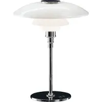 Louis Poulsen - PH 4 1/2-3 1/2 tafellamp, chroom/wit, 55 cm