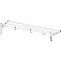 Essem Design Nostalgi Schoenenrek of hoedenplank wit, aluminium frame