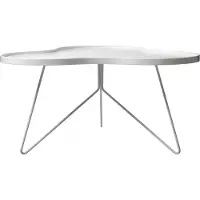 Swedese Flower mono tafel 62 x 66cm H39 cm Es wit glanzend