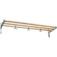 Essem Design Nostalgi Schoenenrek of hoedenplank berkenhout, aluminium frame