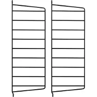 String wandpaneel Zwart, 50x20 cm, 2-pack