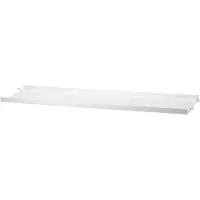 String Schap Met Lage Rand Metaal 20x78 Cm Wit - Rekkensysteem (modulair) Plaatmetaal White - MSL7820-12-1
