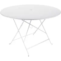 Fermob - Bistro Table Ø 117 cm, Cotton White - Eettafels voor buiten - Wit - Metaal