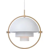 Gubi Multi-Lite plafondlamp messing-wit