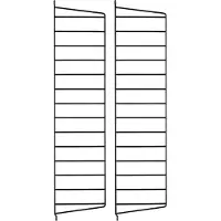 String Panelen 20x75 Cm Pak Van 2 Zwart - Rekkensysteem (modulair) Black - SW7520-13-2