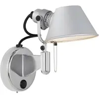 Artemide Tolomeo Micro Faretto wandlamp aluminium, met aan/uit knop
