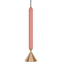 Pholc Apollo 39 hanglamp coral pink, messing
