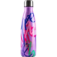 Hype Pink Graffiti - Drinkfles - RVS drinkfles - waterfles - RVS waterfles