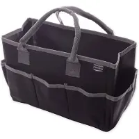 Vaessen creative Waterproof Opbergtas van 30 x 15 x 20 cm - Zwart/Grijs - met 8 Vakken