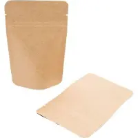 Packlinq Stazakken kraft 10.2x6x15.2cm met ophanggat | 57 grams (100 stuks) | Doypacks | Stand up pouches