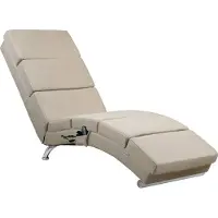 Casaria Ligstoel Londen Beige met Massage- & Verwarmingsfunctie