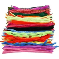 Creotime Chenille draad, dikte 5-12 mm, kleuren assorti, 500 assorti
