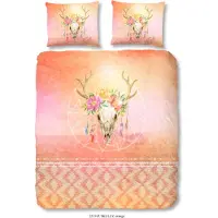 Good Morning Dekbedovertrek Katoen Skully - orange 240x200/220cm