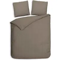 Heckett & Lane Dekbedovertrek Heckett Lane Banda Taupe Grey Satijn-260 x 200 / 220 cm | Extra Breed