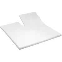 Cinderella - Sundays - Topper Hoeslaken met split - 180x210 cm - Tot 15 cm matrashoogte - 100% Katoen-Satijn - Wit
