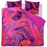 Damai Dekbedovertrek Trance Shocking Pink Satijn-240 x 200 / 220 cm | Lits-Jumeaux