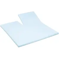 Damai Split Topper Hoeslaken Organic Sky Blue (Satijn)-160 x 210 cm
