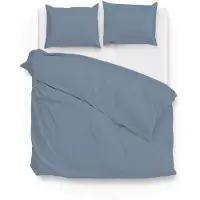 Zohome Dekbedovertrek Katoen-Satijn - Satinado - Riviera Blue 260 x