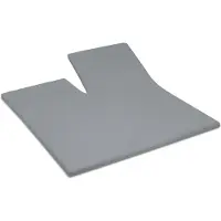 Damai Split Topper Hoeslaken Organic Grey (Satijn)-160 x 210 cm