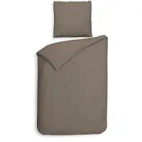 Heckett & Lane Dekbedovertrek Heckett Lane Banda Taupe Grey Satijn-140 x 200 / 220 cm | 1-Persoons