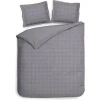 Heckett & Lane Dekbedovertrek Heckett Lane Diamante Glacier Grey Satijn-260 x 200 / 220 cm | Extra Breed