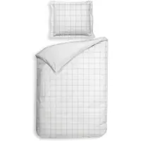Heckett & Lane Dekbedovertrek Heckett Lane Diamante White Satijn-140 x 200 / 220 cm | 1-Persoons