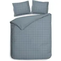 Heckett & Lane Dekbedovertrek Katoen-Satijn - Diamante - Blauw 260 x
