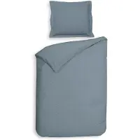 Heckett & Lane Dekbedovertrek Heckett Lane Punto Colonial Blue Satijn-140 x 200 / 220 cm | 1-Persoons
