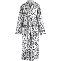 Zohome Zo Home Flanel Fleece Badjas Snow Leopard - grey - L