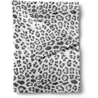 Zohome Zo Home Flanel Fleece Plaid Snow Leopard - grey - 140x200cm