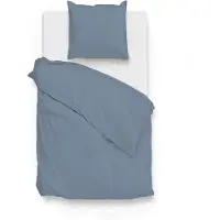 Zohome Zo Home Dekbedovertrek Katoen Satijn Satinado Uni - riviera blue 140x200/220cm