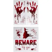 Ginger Ray Halloween bloed raamstickers (2 vellen)