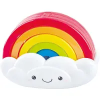 Play Regenboog stapeltoren kunststof kleurrijk speelgoed 6-delig.