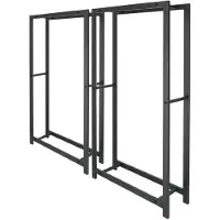 Fancy flames - Houtopslag set zwart L - 2 stuks