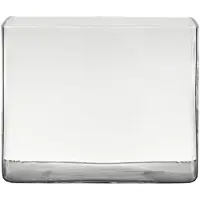 Hakbijl Glass Transparante rechthoek accubak vaas/vazen van glas 25 x 18 x 20 cm - Vazen