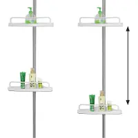 Deuba Doucherek Zilver RVS 92-306x34x21cm 12kg
