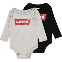 Levi's Levi´s  - Rompers - 2-pack - Batwing - Zwart - Grijs - 6/12 maanden - Maat 68/80