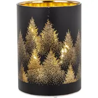 COSY&TRENDY Cosy & Trendy Tafellamp - Zwart - Bomen - H12cm - LED - Rond