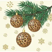 Duni 80x stuks kerst thema tafel servetten 33 x 33 cm - Kerstdiner servetjes