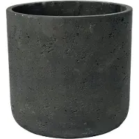 Pottery Pots Charlie XS - Bloempot - H11.5 x Ø12 cm - Zwart/Grijs Washed - Ruw - Fiberclay