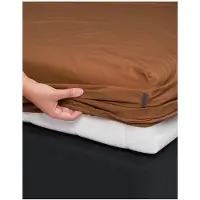 Essenza Hoeslaken Minte Leather Brown (Satijn)-90 x 210 cm