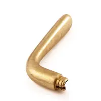 Hardbrass Gatdeel links deurkruk Silvia - messing getrommeld