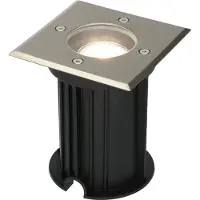 V-TAC Dimbare LED grondspot - Vierkant - RVS - 4000K neutraal wit - 5 Watt - IP65 straal waterdicht - 3 jaar garantie Grondspot buiten 230V