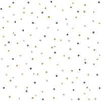 Midbec tapeter behang stippen goud, lichtgrijs en donkergrijs - 53 cm x 10.05 m - 139050