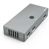 Hama KVM Switch, 4 ports, 3 x USB-A, 1 x HDMI, incl. cables