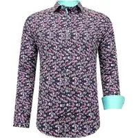 Tony Backer Satijnbloemen print zwart