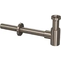 Ink Fonteinsifon Laag Model - Brushed Nickel - 8718835105075 - Wastafels, Sifons