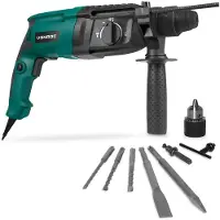 Vonroc Boorhamer 800W – 3 Joule – SDS plus – 4 functies | Incl. tandkransboorkop