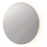 Ink SP17 Spiegel Rond In Kader 60cm Indirecte LED - Mat Wit - Glas - Rond - Spiegels, Badkamerspiegels - 8718835130961